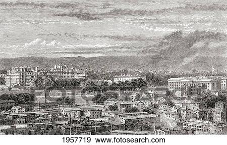 Stock Photo - Washington, D. C., United States Of America In The Late 19Th Century. From North America, Published 1883.. Fotosearch