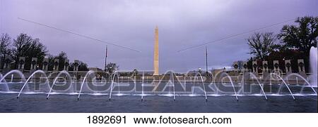 Washington Memorial And Second World War Memorial On National Mall At Dusk View Large Photo Image Stock Image - Washington Memorial And Second World War Memorial On National Mall At Dusk. Fotosearch