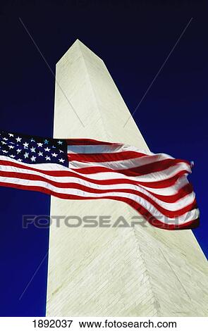 Washington Monument And American Flag View Large Photo Image Stock Photo - Washington Monument And American Flag. Fotosearch