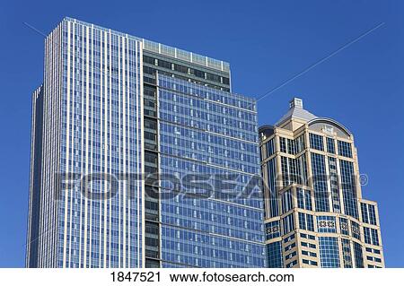 Stock Image - Washington Mutual Towers; Seattle, Washington State, Usa. Fotosearch