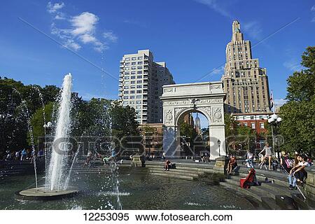 Washington Square Arch in Washington Square Park; New York City, New York, United States of America View Large Photo Image Stock Photography - Washington Square Arch in Washington Square Park; New York City, New York, United States of America. Fotosearch