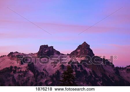 Washington, United States Of America; Sunrise On Tatoosh Range In Mt. Rainier National Park View Large Photo Image Stock Photo - Washington, United States Of America; Sunrise On Tatoosh Range In Mt. Rainier National Park. Fotosearch