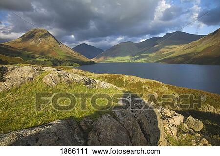 Wast Water Lake, Lake District National Park, Cumbria, England View Large Photo Image Stock Image - Wast Water Lake, Lake District National Park, Cumbria, England. Fotosearch