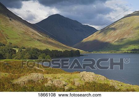Wast Water Lake, Lake District National Park, Cumbria, England View Large Photo Image Stock Photo - Wast Water Lake, Lake District National Park, Cumbria, England. Fotosearch