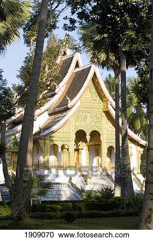 Stock Image - Wat Ho Prabang, Temple Inside Grounds Of Royal Palace Museum, Luang Prabang, Northern Laos. Fotosearch