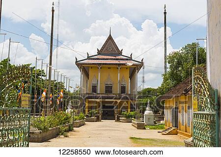 Stock Image - Wat Slaketh; Battambang, Cambodia. Fotosearch