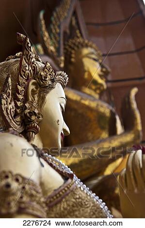 Picture - Wat Tham Seu, or Big Buddha Temple; Kanchanaburi, Thailand. Fotosearch