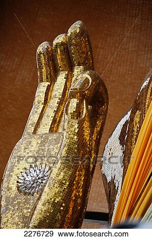 Stock Photo - Wat Tham Seu, or Big Buddha Temple; Kanchanaburi, Thailand. Fotosearch