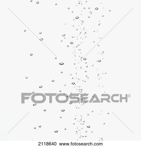 Stock Image - Water Bubbles Detail Against White Background. Fotosearch