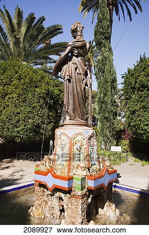 Water Fountain; Malaga, Andalusia, Spain View Large Photo Image Stock Photo - Water Fountain; Malaga, Andalusia, Spain. Fotosearch