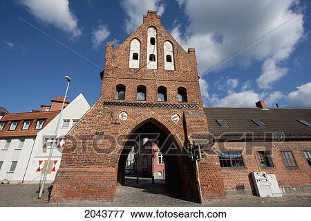 Stock Photo - Water Gate From The Second Half Of The 15Th Century, Wismar, Germany. Fotosearch