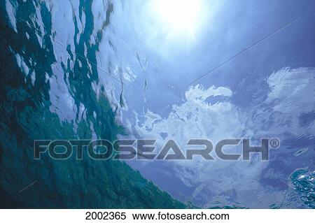 Water Surface View From Underwater With Sunburst View Large Photo Image Stock Photography - Water Surface View From Underwater With Sunburst. Fotosearch