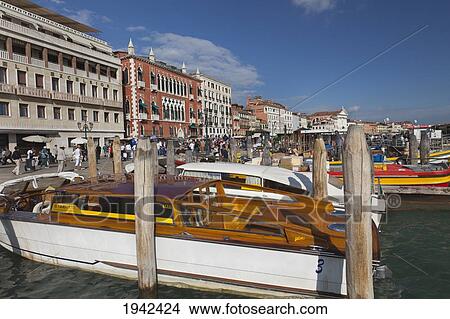 Water Taxi In The Harbor; Venice Italy View Large Photo Image Picture - Water Taxi In The Harbor; Venice Italy. Fotosearch