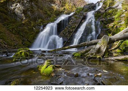 Waterfall over moss covered rocks; Fernie, British Columbia, Canada View Large Photo Image Stock Image - Waterfall over moss covered rocks; Fernie, British Columbia, Canada. Fotosearch