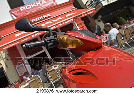 Stock Photograph - Waterfront bars and restaurants overlooking the marina; Ramsgate, Thanet, Kent, England. Fotosearch