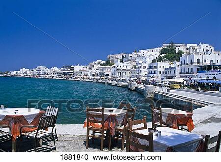 Stock Image - Waterfront Restaurant In Harbor. Fotosearch