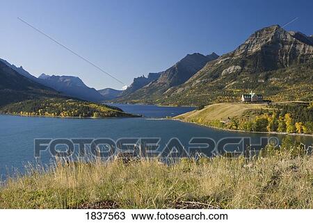 Waterton Lake; Waterton, Alberta, Canada View Large Photo Image Stock Image - Waterton Lake; Waterton, Alberta, Canada. Fotosearch