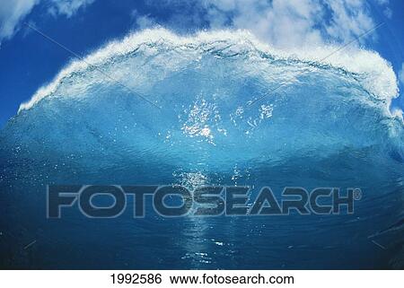 Wave Tube Looking Towards The Sky, View From Front, Blue Sky In Background. View Large Photo Image Stock Photograph - Wave Tube Looking Towards The Sky, View From Front, Blue Sky In Background.. Fotosearch