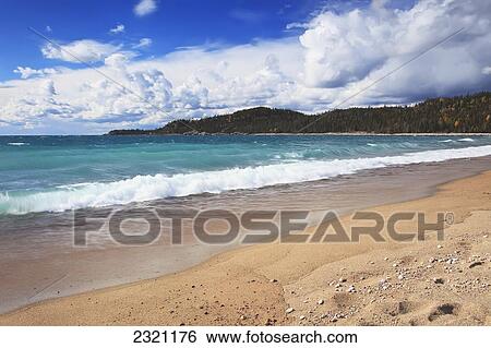 Waves On A Beach In Lake Superior Provincial Park; Ontario, Canada View Large Photo Image Stock Photograph - Waves On A Beach In Lake Superior Provincial Park; Ontario, Canada. Fotosearch