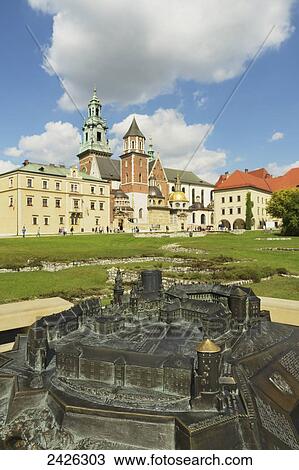 Wawel Hill, Cathedral and Royal Castle, medieval building foundations in front of the Cathedral and model of the Royal Palace in foreground; Krakow, Poland View Large Photo Image Stock Image - Wawel Hill, Cathedral and Royal Castle, medieval building foundations in front of the Cathedral and model of the Royal Palace in foreground; Krakow, Poland. Fotosearch
