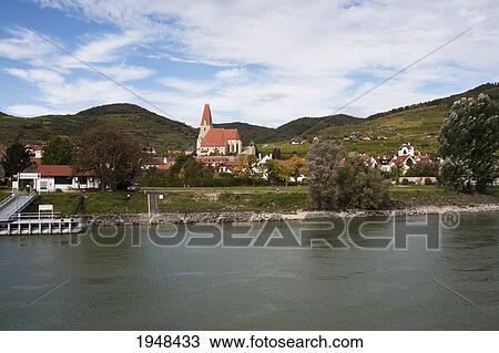 Weissenkirchen, as seen from the Danube River in Wachau, Lower Austria, Austria View Large Photo Image Stock Image - Weissenkirchen, as seen from the Danube River in Wachau, Lower Austria, Austria. Fotosearch