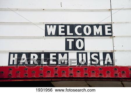 Stock Photograph - Welcome Message At The Apollo Theater In Harlem, Manhattan, New York, Usa. Fotosearch