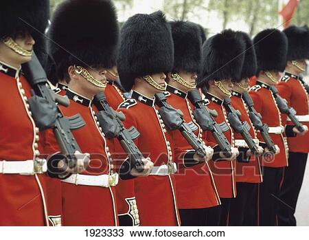 Stock Image - Welsh Guards On Parade. Fotosearch