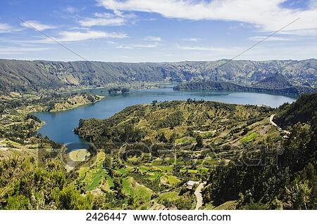 Stock Photo - Wenchi crater and lake, to the West of Addis Ababa; Ethiopia. Fotosearch