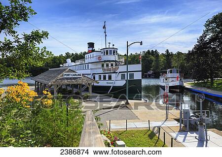 Wenonah II steamship; Port Carling, Muskoka, Ontario, Canada View Large Photo Image Picture - Wenonah II steamship; Port Carling, Muskoka, Ontario, Canada. Fotosearch
