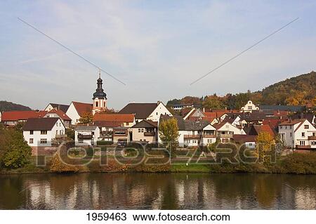 Stock Image - Wertheim Am Main, As Seen From The Main River, Baden-Wurttemberg, Germany. Fotosearch