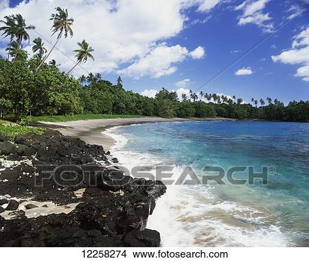 Picture - West coast of Upolu Island; Upolu, Samoa. Fotosearch