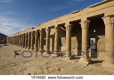 Stock Image - West Colonnade Beside Temple Of Isis. Fotosearch