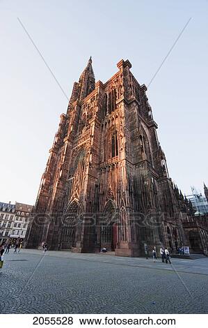 Western Facade Of The Notre Dame Cathedral, Strasbourg, France View Large Photo Image Stock Photo - Western Facade Of The Notre Dame Cathedral, Strasbourg, France. Fotosearch