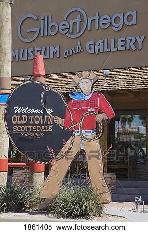 Stock Photography - Western Sign, Old Town Scottsdale, Scottsdale, Arizona, Usa. Fotosearch