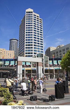 Westlake Center; Seattle, Washington State, Usa View Large Photo Image Stock Image - Westlake Center; Seattle, Washington State, Usa. Fotosearch