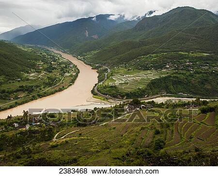 Where two rivers meet; Yunnan Province, China View Large Photo Image Stock Photo - Where two rivers meet; Yunnan Province, China. Fotosearch