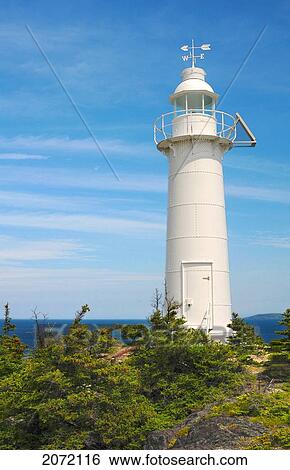 White Lighthouse, King's Cove, Newfoundland View Large Photo Image Stock Photograph - White Lighthouse, King's Cove, Newfoundland. Fotosearch