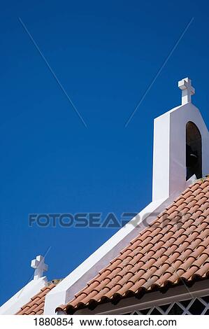 Whitewashed Church And Blue Sky View Large Photo Image Picture - Whitewashed Church And Blue Sky. Fotosearch