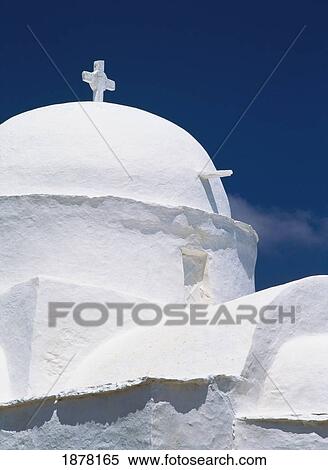 Whitewashed Church View Large Photo Image Stock Photography - Whitewashed Church. Fotosearch