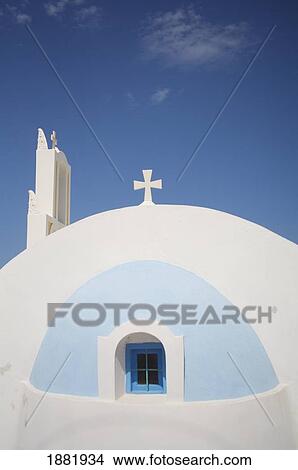 Whitewashed Greek Chapel, Close Up View Large Photo Image Picture - Whitewashed Greek Chapel, Close Up. Fotosearch