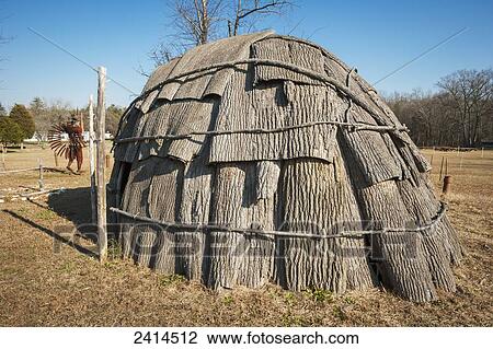 Stock Image - Wigwam at the Piscataway Indian Cultural Centre; Waldorf, Maryland, United States of America. Fotosearch