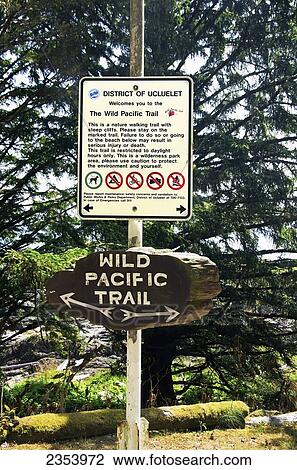 Wild Pacific Trail Signpost; Ucluelet, Vancouver Island, British Columbia, Canada View Large Photo Image Stock Image - Wild Pacific Trail Signpost; Ucluelet, Vancouver Island, British Columbia, Canada. Fotosearch