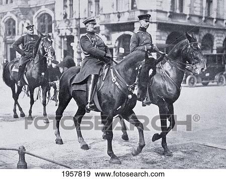 Stock Photo - Wilhelm Ii, Emperor Of Germany, Riding Through Berlin On His Way To The Railway Station To Bid Farewell To The First German Expeditionary Forces In August 1914. From La Esfera, 1914.. Fotosearch