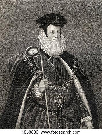 Stock Photograph - William Cecil 1St Baron Of Burghley, 1520-1598. English Statesman. From The Book ÃƒÂ¢Ã¢â€šÂ¬Ã…â€œLodgeÃƒÂ¢Ã¢â€šÂ¬Ã¢â€žÂ¢S British PortraitsÃƒÂ¢Ã¢â€šÂ¬Ã‚Â Published London 1823.. Fotosearch