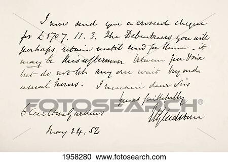 Stock Image - William Ewart Gladstone, 1809. Fotosearch