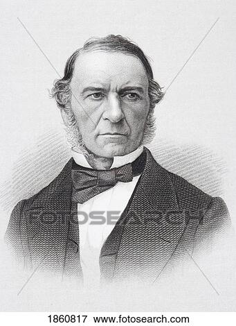 Stock Photo - William Ewart Gladstone 1809 To 1898 Four Times Prime Minister Of The United Kingdom. Fotosearch