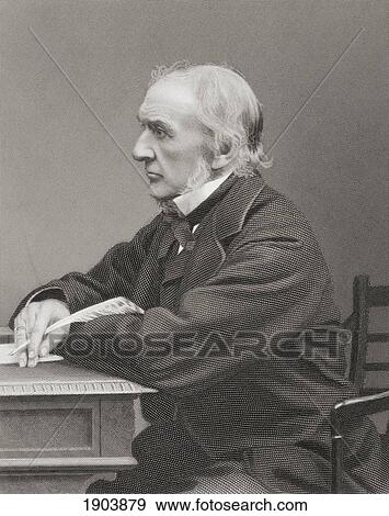 Stock Photo - William Ewart Gladstone, 1809 To 1898. British Liberal Statesman And Four Times Prime Minister Of The United Kingdom. From The Age We Live In, A History Of The Nineteenth Century. Fotosearch