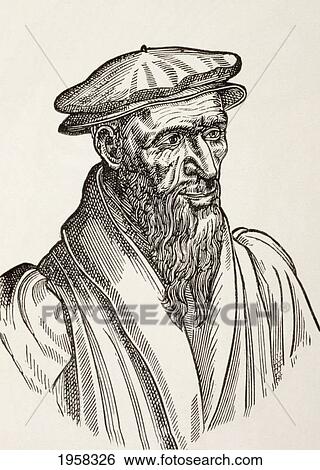 Stock Photograph - William Farel, 1489 -1565, Or Gillaume Farel. French Evangelist. From Military And Religious Life In The Middle Ages By Paul Lacroix Published London Circa 1880.. Fotosearch