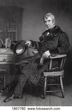 Stock Image - William Henry Harrison 1773 To 1841. 9Th President Of The United States. From Painting By Alonzo Chappel. Fotosearch