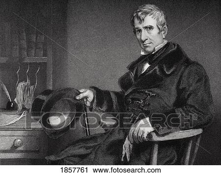 Stock Image - William Henry Harrison 1773 To 1841. 9Th President Of The United States. From Painting By Alonzo Chappel. Fotosearch